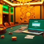 vin88 đăng ký at an elegant casino table with players enjoying the excitement of gaming.