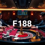 Players immersed in a high-stakes game at F168 casino, showcasing luxury and excitement in gambling.