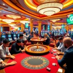 Engage in thrilling gameplay at GO8's casino, featuring vibrant tables and exciting slot machines.