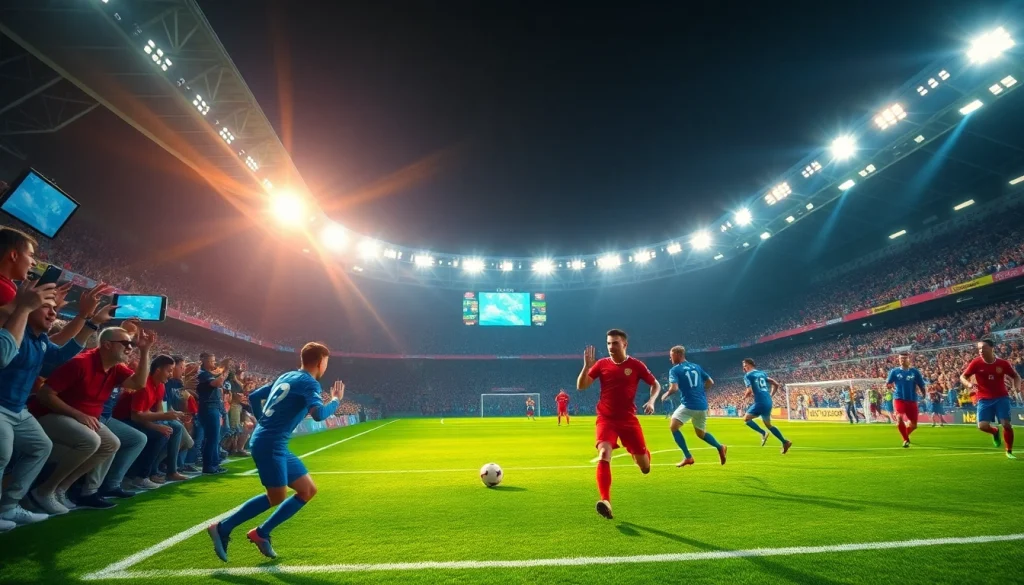 Live soccer streaming at https://socolive.spot/ showcasing fans and players in an exciting match atmosphere.