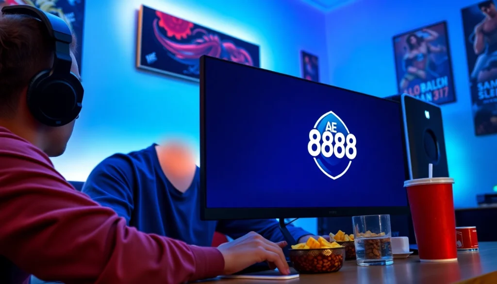 Engaged gamer using the AE888 platform to Đăng nhập AE888 and enjoy online betting.