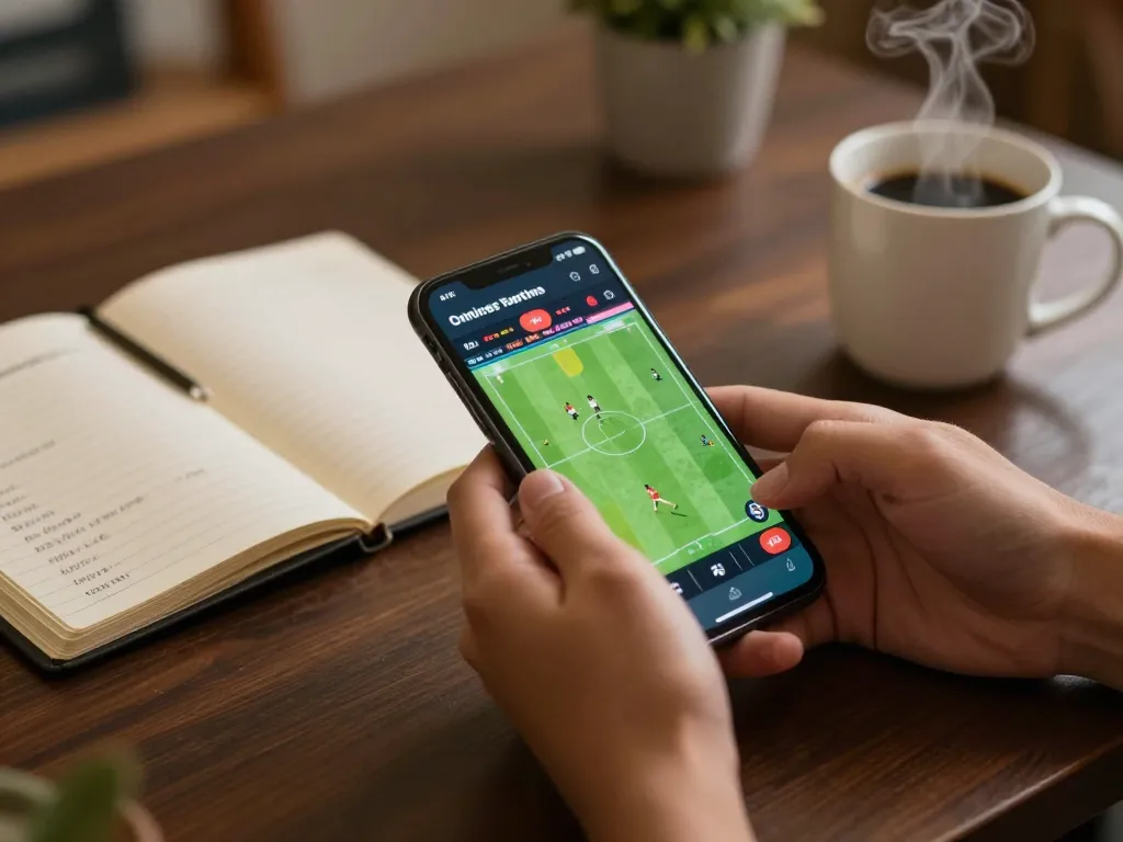 Engaging in live betting action on a smartphone, Link vào Xo88 for instant access to sports odds and betting.