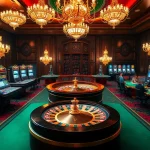 Experience thrilling gameplay with vibrant casino elements at https://sky88.tel/, including roulette wheels and poker tables.