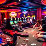 Gambling scene highlighting the RR88 APK app with poker chips and casino tables.