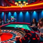 Experience the vibrant excitement at trang chủ mi88, featuring online gaming with roulette wheels and poker chips.