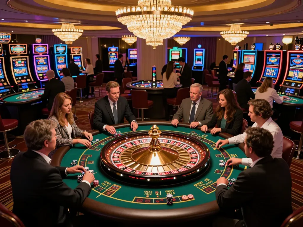 Players engage in strategic roulette gameplay at the o8 casino, vibrant atmosphere enhancing the gambling experience.