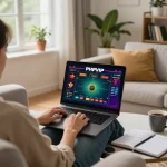Engaging in live betting on PHPVIP from a cozy home setup while tracking strategies.