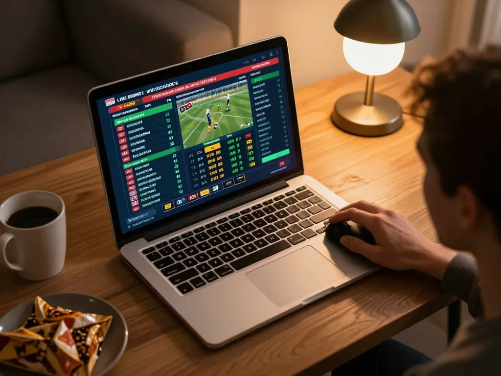 Placing smart bets on live games through vb88 link vào on a laptop, enhancing strategic gameplay experience at home.