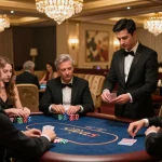 LC88's exclusive VIP poker area showcasing high-stakes gameplay and luxury decor.
