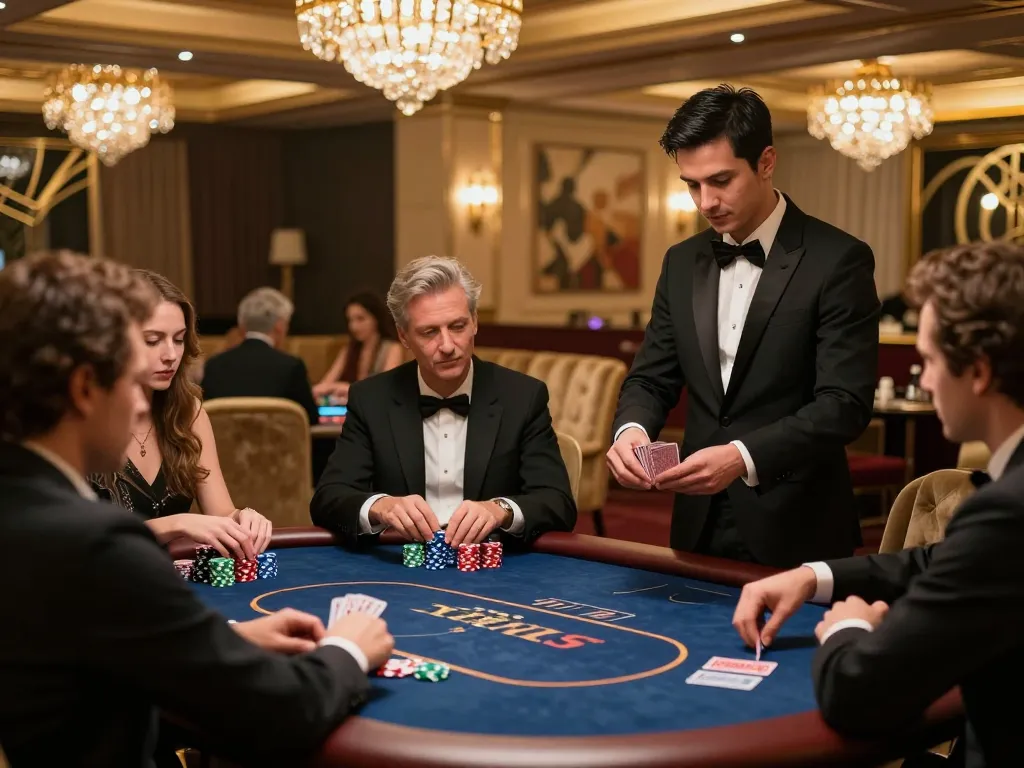 LC88's exclusive VIP poker area showcasing high-stakes gameplay and luxury decor.