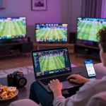 Engaging online sports gaming scene showcasing one88me betting app on laptop
