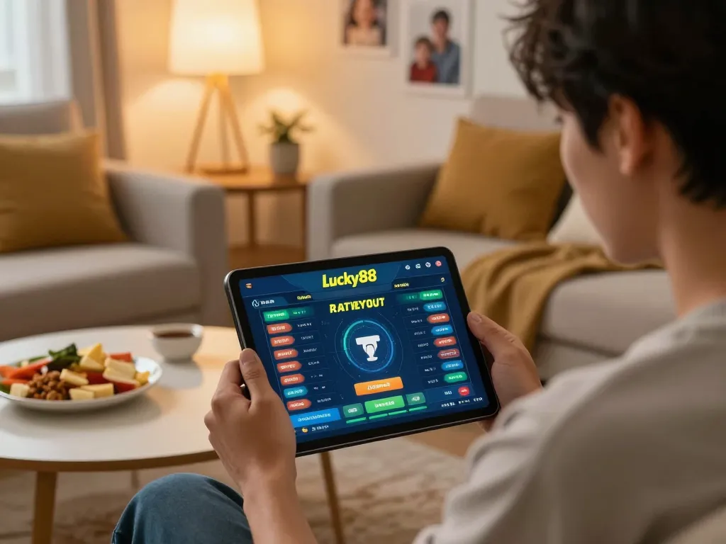 Experience the thrill of betting with Link vào Lucky88 on your tablet in a cozy home!