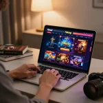 Engaging gameplay on 79king casino website, showcasing vibrant games and strategic focus.