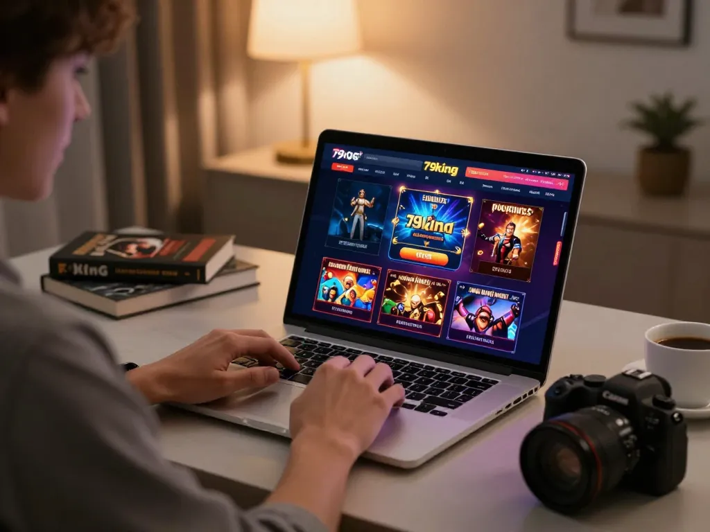 Engaging gameplay on 79king casino website, showcasing vibrant games and strategic focus.