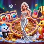 Experience the excitement with xo88's engaging games, featuring elegant characters and vibrant slot elements.
