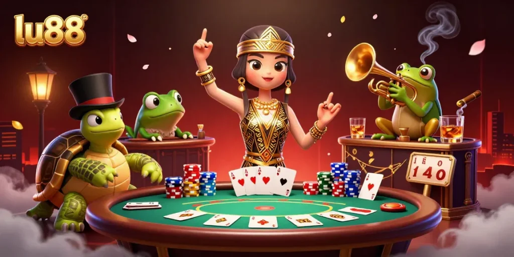 lu88 engaging players with lively poker action at a vibrant speakeasy casino