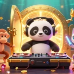 Experience excitement with v788 as a DJ panda spins and treasures surround playful characters.