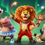 Experience thrilling casino action with Sunwin's vibrant characters amidst dynamic gaming elements.