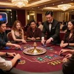 Experience real-time gaming excitement at Fun88 com with players engaged at a live dealer table.
