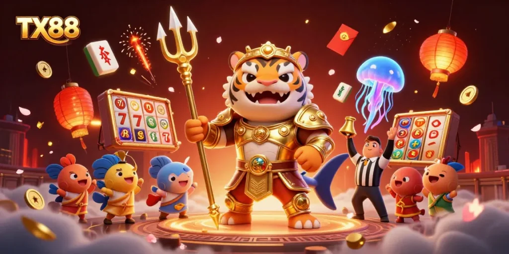 TX88 engages players with a thrilling underwater casino scene featuring exciting game elements.