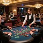 S666HN gamblers placing bets at roulette tables in a luxurious casino environment filled with excitement.