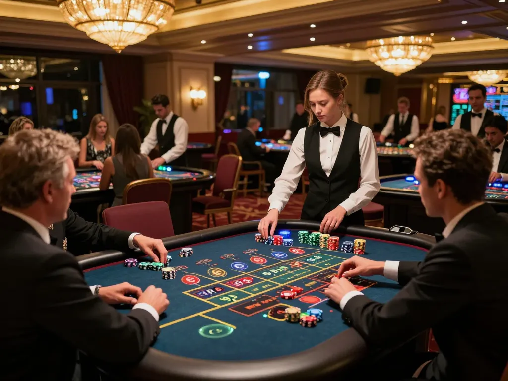 S666HN gamblers placing bets at roulette tables in a luxurious casino environment filled with excitement.