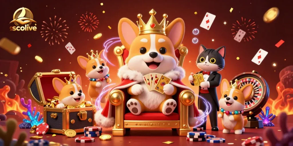 Socolive enhances your betting experience with vibrant card games and corgi royalty.