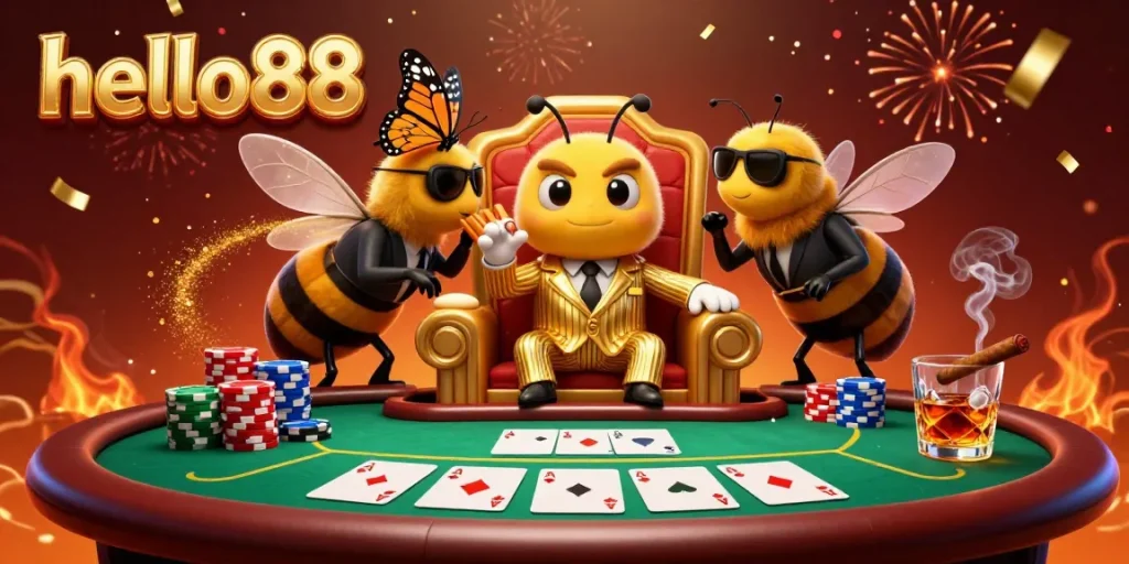 Engage with thrilling gameplay at hello88 casino featuring colorful poker chips and a dramatic ambiance.