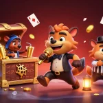 Experience thrilling moments at 3BET casino with hyenas performing comedy and bartending.