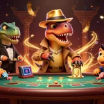 Engage with the amazing scene at trang chủ 13Win, where a velociraptor card counter plays blackjack under the watchful eye of a stegosaurus pit boss.