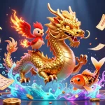 Experience the excitement at Trang chủ 98Win, where golden dragon and phoenix depict thrilling casino adventures.