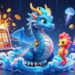 Experience the excitement of TR88 with vibrant casino elements and mythical creatures in dynamic action.