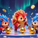 bóng đá trực tuyến s8tv engages viewers in a dynamic casino scene featuring cartoon pangolins competing with poker chips.