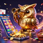 Spin winning reels at go99blog's vibrant casino, featuring a golden owl and dynamic gaming elements.