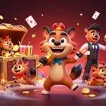 Engage in exciting gaming adventures at Go88 com with lively hyenas in a vibrant casino