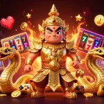 Engage with qq88's exciting slot games featuring vibrant characters and golden elements for thrilling wins.
