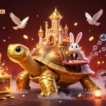 Experience thrilling gaming at psychologeneureka with a vibrant 3D casino scene filled with golden rewards.