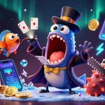 Engage with thrilling VIN88 casino magic featuring dazzling characters and cryptocurrency elements.